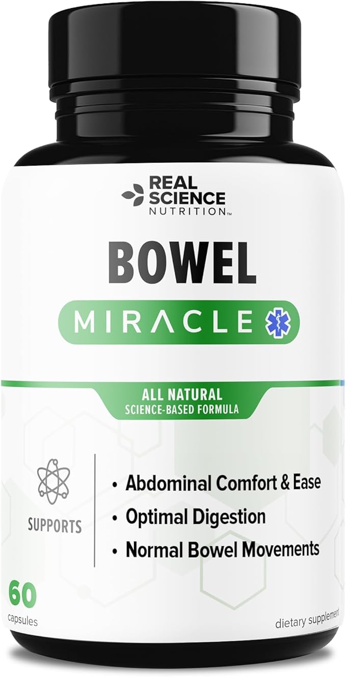 Offers Bowel Miracle: Natural Solution for Gut Health Abdominal Discomfort Lower Bowel Formula Aiding IBS and Chronic Bloating