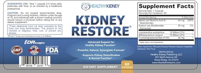 Kidney Restore Kidney Cleanse and Kidney Health Supplement + Kidney-D Supplement