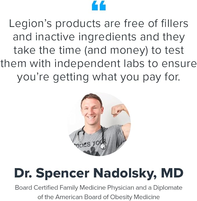 LEGION Micronized Creatine Monohydrate Supplement - Clean Creatine Powder for Muscle Gain &amp Post Workout Recovery - Micronized Creatine Supplement for Maximum Absorption (30 Servings Capsule)
