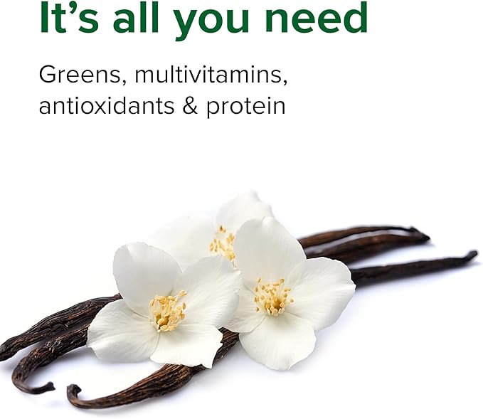 Vibrant Health Maximum Vibrance Complete Vegan Meal Shake with Plant-Based Protein Vanilla Bean 15 Servings