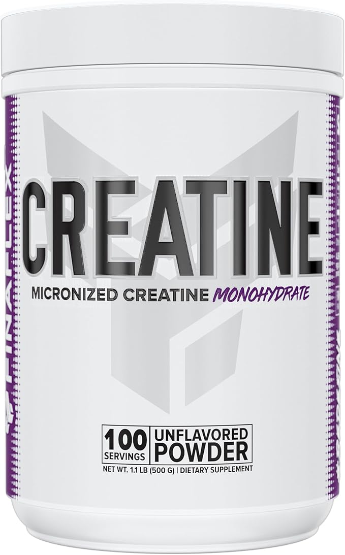 FINAFLEX PURE CREATINE Unflavored - 500G - Promotes Muscular Strength Size &amp Performance - 100% Pure Micronized Creatine Monohydrate - NSF Certified - 100 Servings