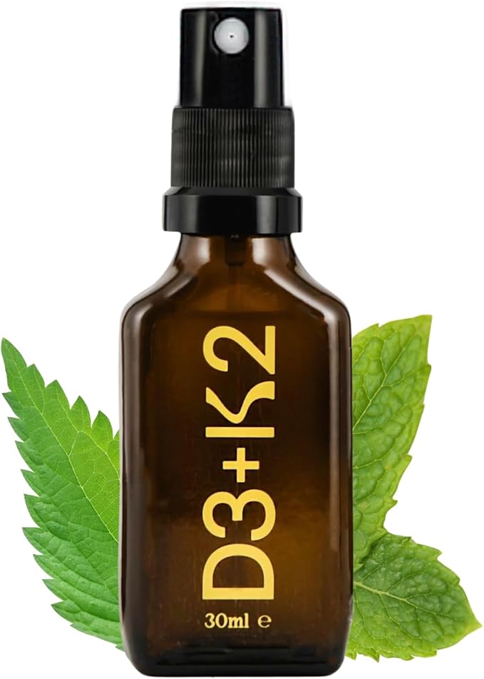 High Strength Liquid Curcumin Oil from Turmeric (Vanilla 1 Fl Oz) and Vitamin D3 K2 Oral Spray (Peppermint 1 Fl Oz) Bundle