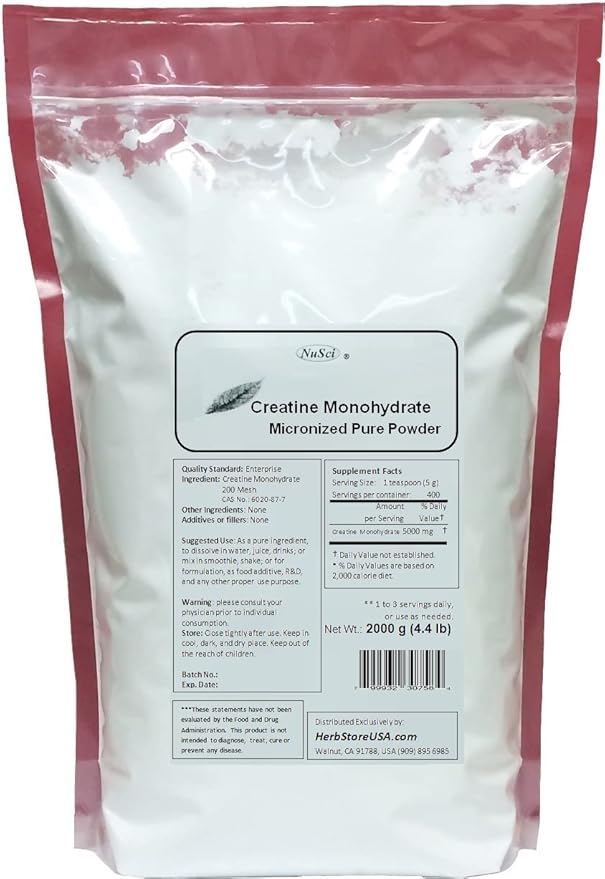 100% Pure Creatine Monohydrate Micronized Powder (5000 Grams (11 lb))