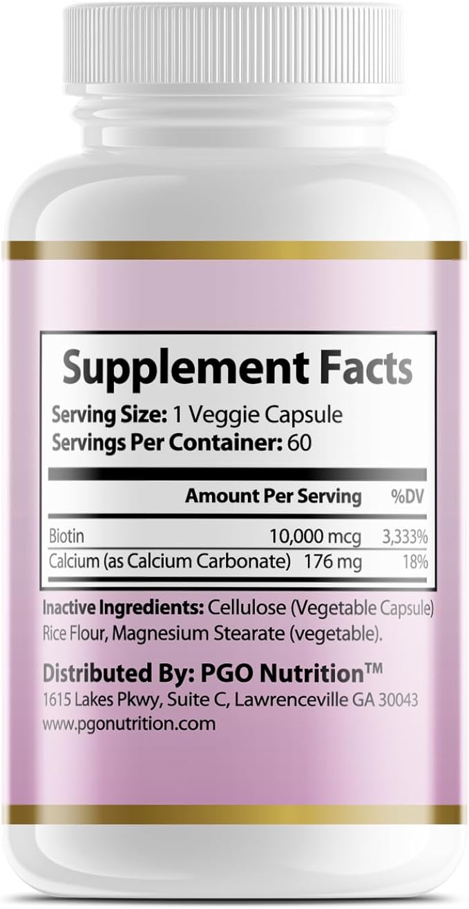 PGO Nutrition™ Biotin Pure