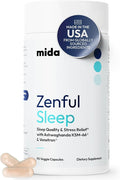 Zenful Sleep 6-in-1 Natural Sleep Aid for Adults Without Melatonin | Deep Sleep Supplement with Ashwagandha KSM-66® and Venetron® | Supports Cortisol Balance &amp Mood | 90 Capsules