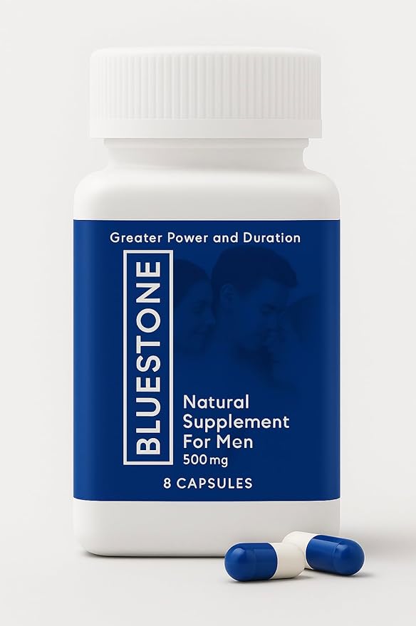 Generic Bluestone Capsulas Frasco de 8 capsulas para energia y Vigor Ingredientes Naturales Pack 1
