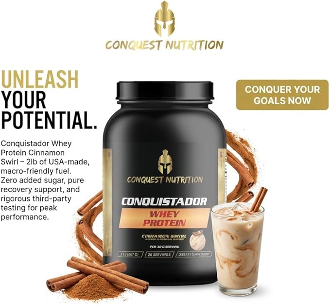 Conquistador Whey Protein Cinnamon Swirl 2lb