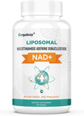 Orgabay Liposomal NAD+ Supplement 500 mg High Absorption Boost NAD+ with TMG 250 mg Actual NAD Plus More Efficient Than Nicotinamide Riboside Support Cellular Energy Healthy Aging | 60 Softgels