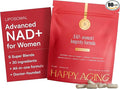 Happy Aging NAD+ Supplement for Women | NAD Booster with NMN NMNH NR Resveratrol CoQ10 &amp Urolithin A – Supports Energy Focus Skin Glow &amp Daily Vitality 30-Day Supply