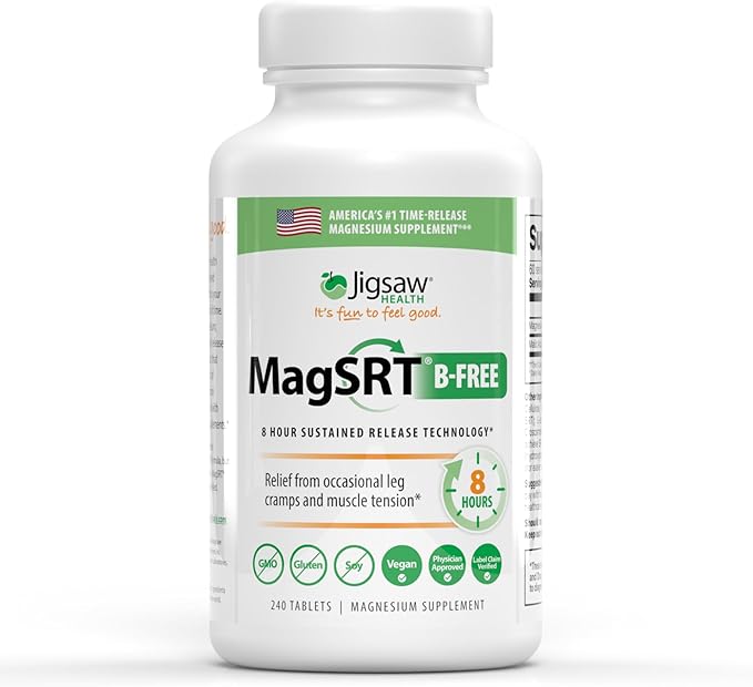 Jigsaw Health Magnesium Bundle | MagSRT (B-Free) 240 Tablets and Brain Boost 90 Capsules