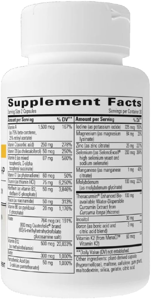 Integrative Therapeutics Clinical Nutrients HP - Daily Multivitamin for Vital Nutrients - Antioxidant Support for Men &amp Women* - No Added Iron - Dairy-Free - 60 Count (30 Servings)