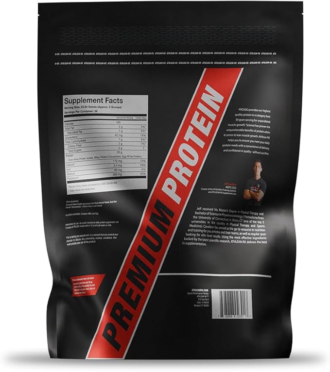 ATHLEAN-X PRO-30G Premium Whey Protein Isolate Powder Chocolate Fudge Brownie Gluten-Free Low Sugar 30g of High Protein Powder for Muscle Recovery &amp Growth