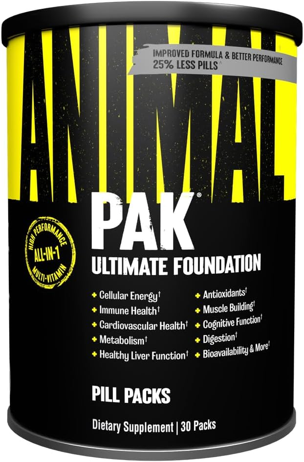 Animal Whey Isolate Whey Protein Powder 4 Pound Pak Convenient All-in-One Vitamin &amp Supplement Pack 30 Count