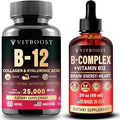 B12 with Hyaluronic Acid Collagen with Vegan Vitamin B12 with B Complex 20000 mcg