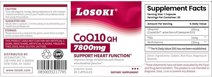 Losoki CoQ10 QH - Support Heart Function - 30 Capsules