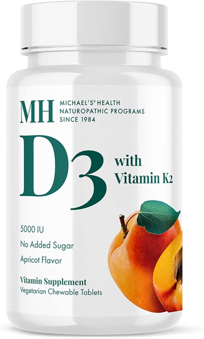 Michael's Naturopathic Progams Vitamin D3 5000 IU with Vitamin K2 Tablets 90 Count