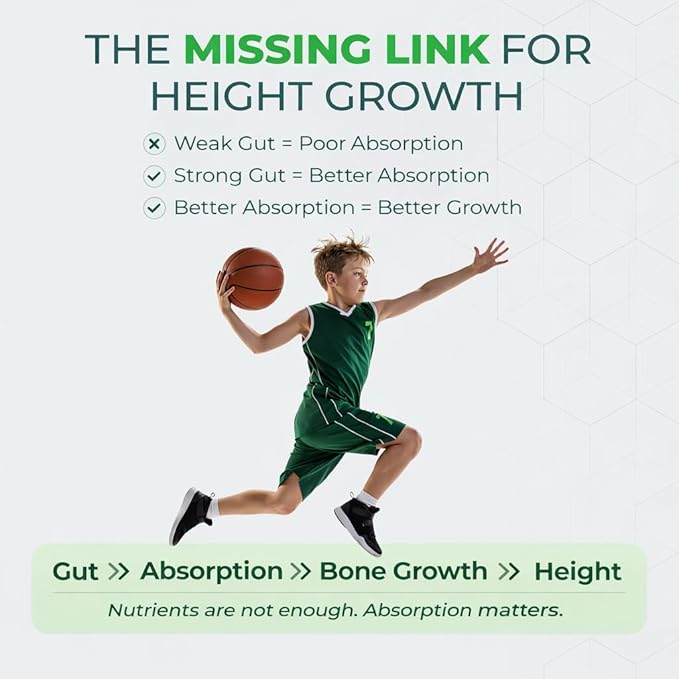DREAM HEIGHT Natural Growth Supplement Support Bone Strength Immune Sleep Support Clinically Studied Ingredients Physician Reviewed Formula 120 Small Easy Swallow Capsules for Kids &amp Teens