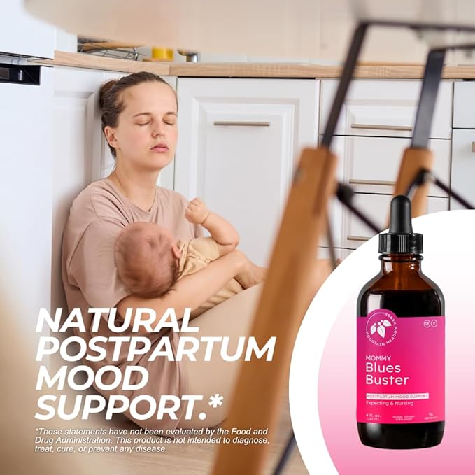 Mountain Meadow Herbs Mommy Blues Buster Herbal Mood Supplement - 4oz - Boost Your Mood Lift Your Spirits for a Calm Positive Mind