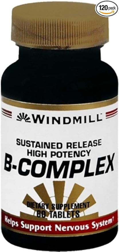 Windmill Vitamin B-Complex Tablets Sustained Release 60 Tablets (Pack of 2)