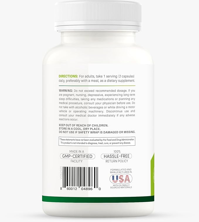Chill Vibe Herbal Blend with Ashwagandha Valerian Passionflower Linden Flower &amp Vitamin B6 Supports Calm &amp Relaxation 120 Veggie Capsules Non-GMO Gluten-Free