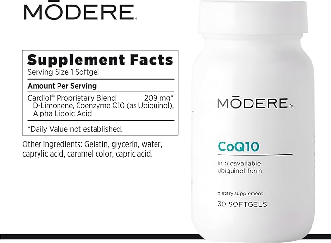 Modere CoQ10 - Bioavailable Coenzyme Q10 Supplement Designed to Support Cellular Energy Production and Everyday Wellness - 30 Capsules