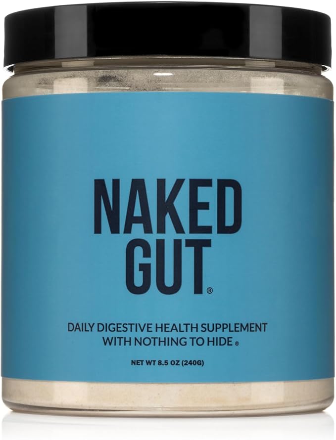 NAKED Gut - Daily Gut Health Supplement - Natural Gut Health Powder for Gut Cleanse Digestive Support GMO-Free Soy-Free Gluten-Free Vegan and Hypoallergenic 40 Servings