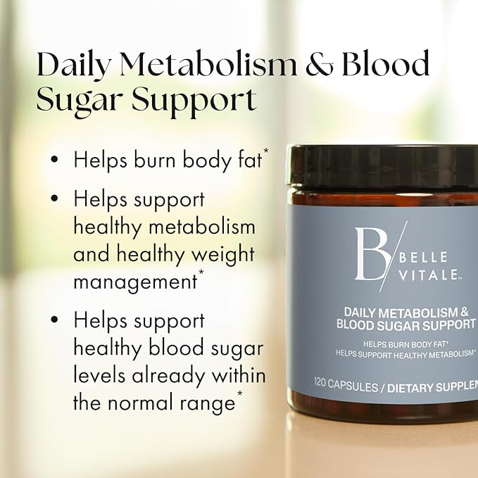 BODi Belle Vitale Daily Metabolism Support – Helps Support Healthy Weight &amp Fat Metabolism with Sinetrol Chromax &amp Reducose 120 Capsules