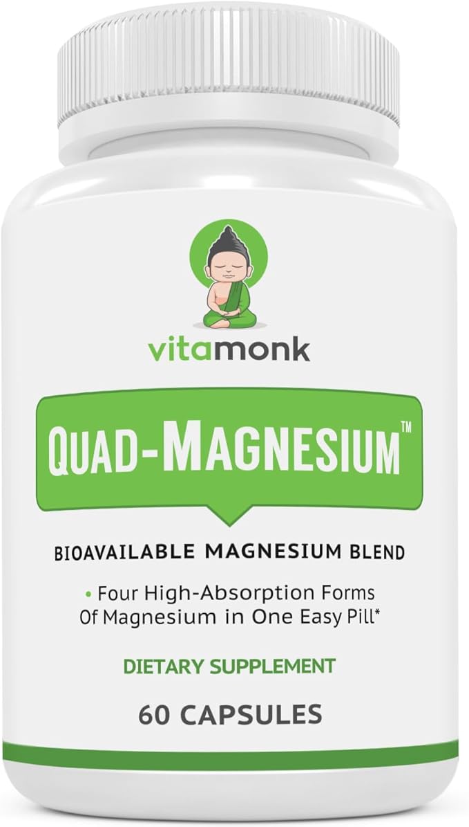 Sleep &amp Relaxation Bundle: VitaMonk Melatonin-Free Sleep Aid + Quad Magnesium Blend