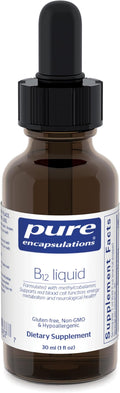 Pure Encapsulations B12 Liquid | 1000 mcg Vitamin B12 (Methylcobalamin) Supplement to Support Nerves Immune Health Energy and Cognitive Function* | 1 fl. oz.