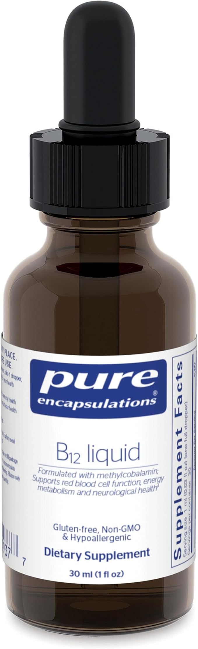 Pure Encapsulations B12 Liquid | 1000 mcg Vitamin B12 (Methylcobalamin) Supplement to Support Nerves Immune Health Energy and Cognitive Function* | 1 fl. oz.