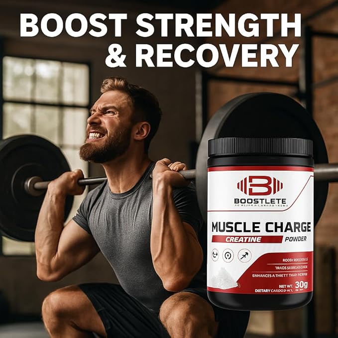 MuscleCharge Premium Creatine Monohydrate Powder – Supports Muscle Growth Strength Performance &amp Energy – Lab-Tested Pure Creatine – 500 Grams (100 Servings)