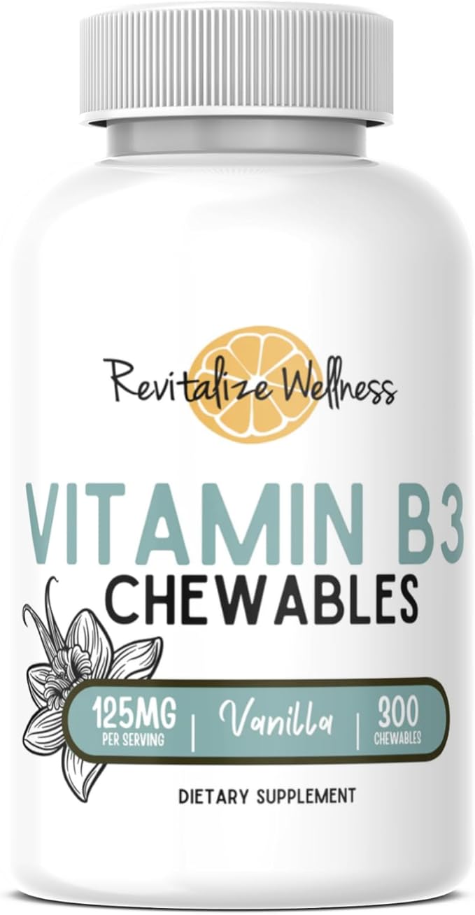 Vitamin B3 Chewables | 125 mg Vitamin B3 per Serving | Vanilla Flavor | 300 Servings