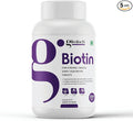 GLIMLACH Biotin 10000mcg Hair Growth Supplement for Men &amp Women 250 Veggie Tablets (Pack of 5 50 Tablets Each Jar)