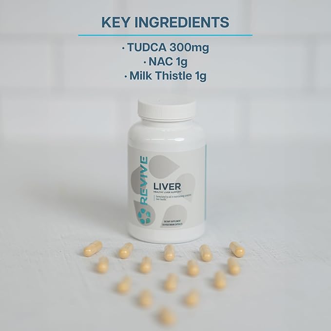 Revive MD Natural Liver Cleanse Detox &amp Repair Supplement – Milk Thistle Liver Support Formula Promotes Healthy Liver Function &amp Helps Reduce Inflammation – 120 Capsules (30 Servings)