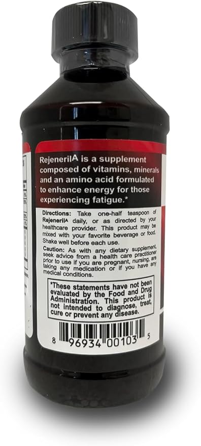 Rejeneril-A Liquid Supplement – Liquid Blend for Maximum Absorption - Natural Energy Boost with Alpha Lipoic Acid &amp Vitamin Blend Sugar-Free Caffeine-Free Gluten-Free (4 oz)