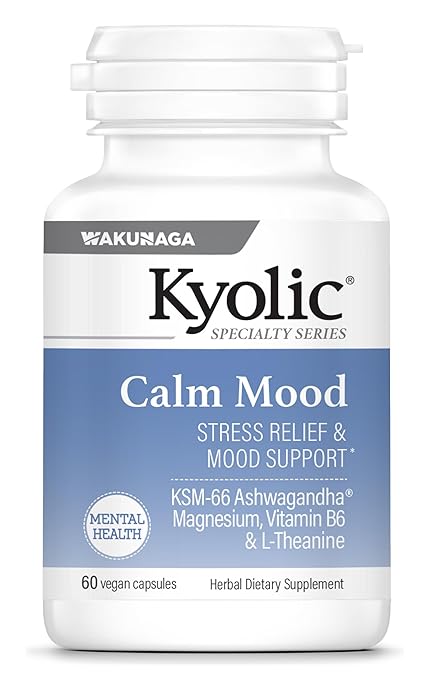 Kyolic Specialty Series Calm Mood Stress Relief &amp Mood Support* 60 Vegicaps