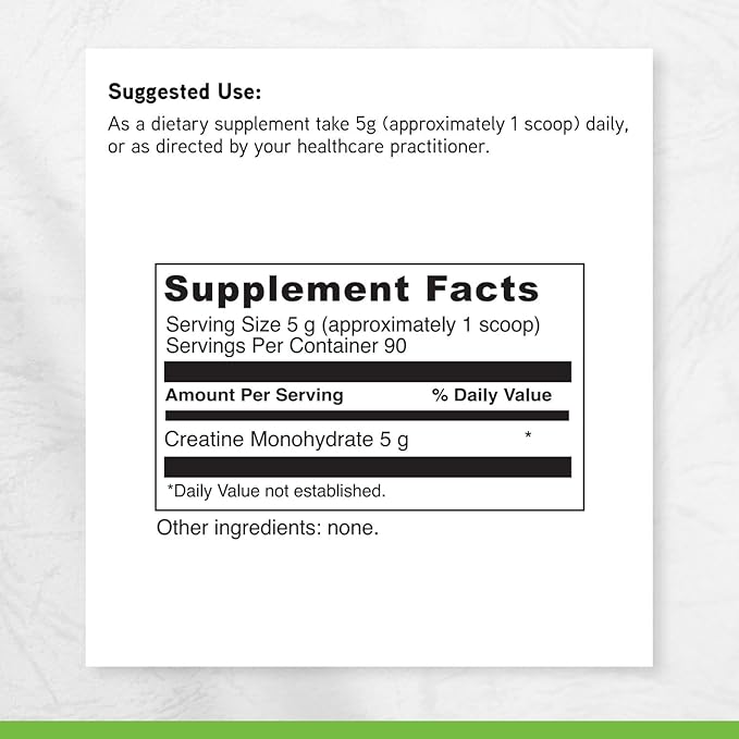 DAVINCI LABS Creatine Powder - Amino Acid Drink Mix Powder for Muscle &amp Brain Health* - Vegetarian Gluten-Free &amp Soy-Free - Unflavored 90 Servings
