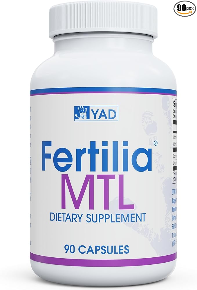 Fertilila MTL – Men’s Fertility Support Supplement | Male Pre-Conception Vitamins | Non-GMO Gluten-Free Dairy-Free | 90 Capsules - 3 Month Supply