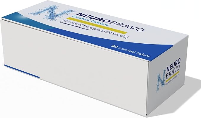 Neurobravo Vitamin B1 B6 B12 Tablets for Nerve Health Nerve Pain Numbness Muscle Stiffness Muscle Cramp Impaired Sensation