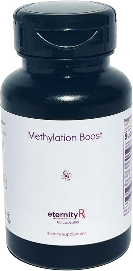 Methylation Boost – Active B Vitamins with Methyl B12 P-5-P Riboflavin &amp Betaine (TMG) – 60 Vegan Capsules – Detox Homocysteine Cognitive Support – by Eternity Medicine