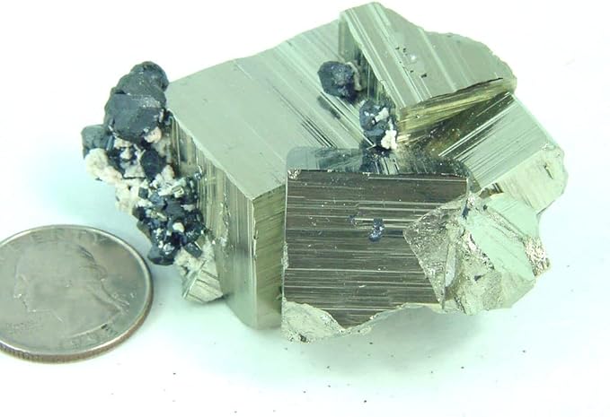 Natural Peruvian Iron Pyrite Cube Galena Reiki Activated Specimen