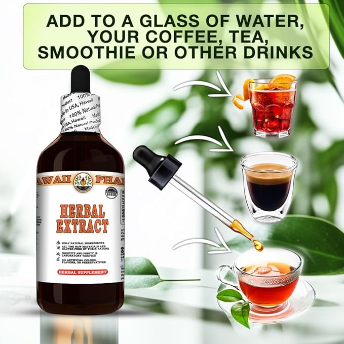 Hawaii Pharm California Poppy Alcohol-Free Extract Glycerite for Calming Nervous System Promotes Relaxation Supports Sleep Eases Tension - 32 fl.oz