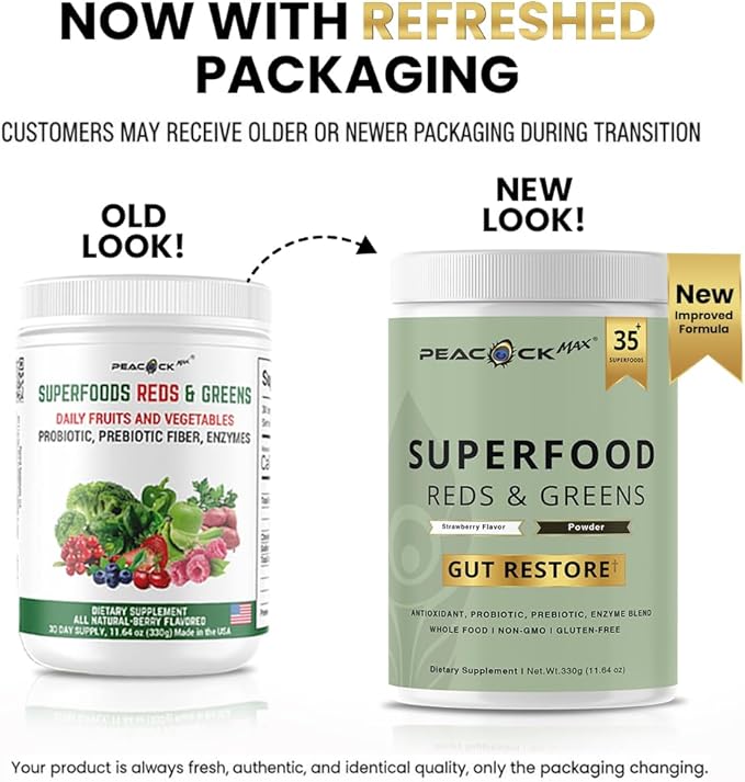 Keto Multi Collagen Protein Powder 16.2 oz &amp Superfood Reds &amp Greens Powder 11.64 oz Bundle Supports Gut Health Joints Skin Immunity Antioxidants Vegan &amp Non-GMO