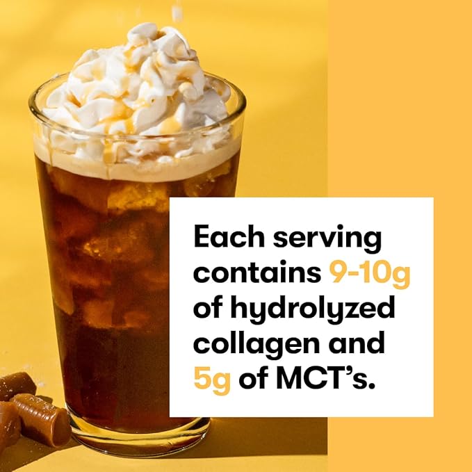 Perfect Keto Collagen Peptides Protein Powder with MCT Oil Grass Fed Hydrolyzed Collagen Type I &amp III Supplement Keto Coffee Creamer Vanilla