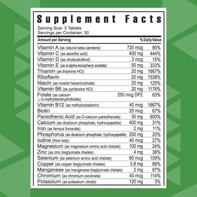 Youngevity Ultimate Daily Classic™ Tablets - Complete Vitamins Minerals Amino Acids &amp Botanicals - Multivitamin for Women and Men - 90 Tablets