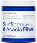 Essential Stacks Organic Sunfiber Prebiotic Fiber (Partially Hydrolyzed Guar Gum/PHGG) with Acacia Fiber Powder - Gluten Free Non-GMO &amp Unflavored (7.4 oz)
