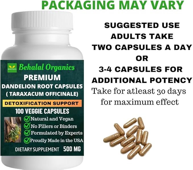 Dandelion Root Quick Release Capsules