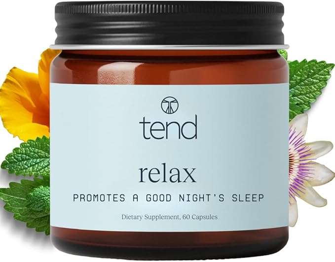 Tend Relax Sleep Support Dietary Supplement Natural Sleep Aid 60 Count