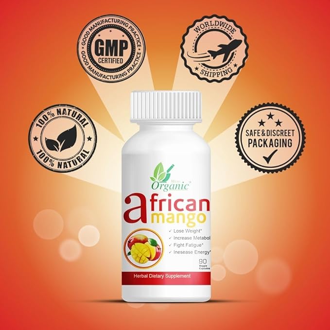 Generic African Mango Seed Extract 480mg with Magnesium Stearate Vegetable Cellulose Capsules 180 Count (Pack of 2)