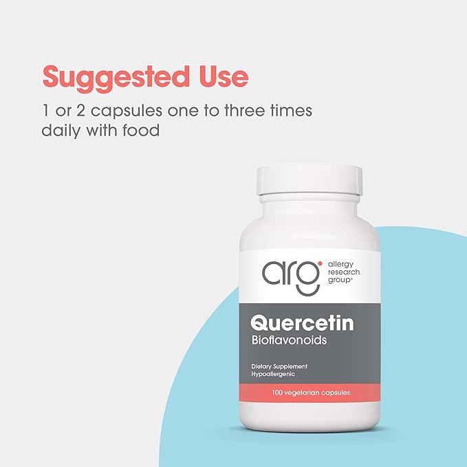 Allergy Research Group Quercetin Bioflavonoids - Lemon Bioflavonoid Complex Rutin Citrus Extract Hesperidin Vegetarian Capsules - 100 Count
